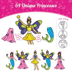 DIY Window Art Princess Suncatcher Kit, 16 Pieces, Mess-Free Craft Kit