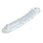 11.4" Large Spiral Texture Double-Ended Glass Dildo Vivid Glans Crystal Penis G-Spot Stimulation Sex Pleasure Wand