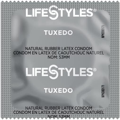 Tuxedo Ultra-Thin Lubricated Condoms – 50 Count Pack for Comfort & Protection
