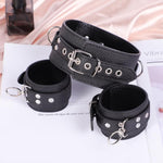 Black Sex Binding Wrist And Neck Adjustable Bdsm Set Female Neck To Wrist Restraint Sm Games Couple Play