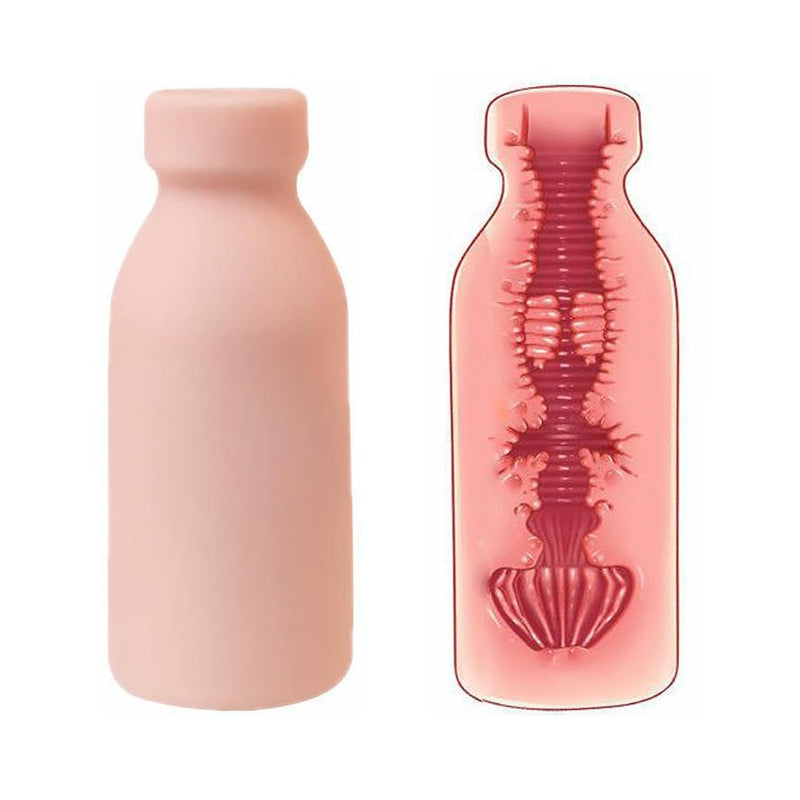 Milk Bottle Suck Masturbation Cup Real Mold. Adults Portable G-Spot Para Penis Suction Prostate Pussy Sexual Stimulation Training Sex Toy For Women Female Men Male Unisex