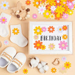 Boho Daisy Foam Stickers, 10 Groovy Flower Designs for DIY Crafts & Party Favors
