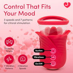 Rose Vibrating Pussy Pump and Clitoral Stimulator for Women