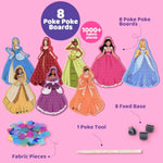 8 Pack Magical Princess Art Kits for Girls Ages 4-9, Mess-Free DIY Paper Crafts