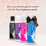 H2O, Sassy, Silk, And Silver Pleasure Pack - Water-Based Lube & Silicone Lubricant Set, Gift Ideas For Women/Men/Couples, Travel-Size Personal Lubricant, 2 Fl Oz Ea (4 Piece Set)