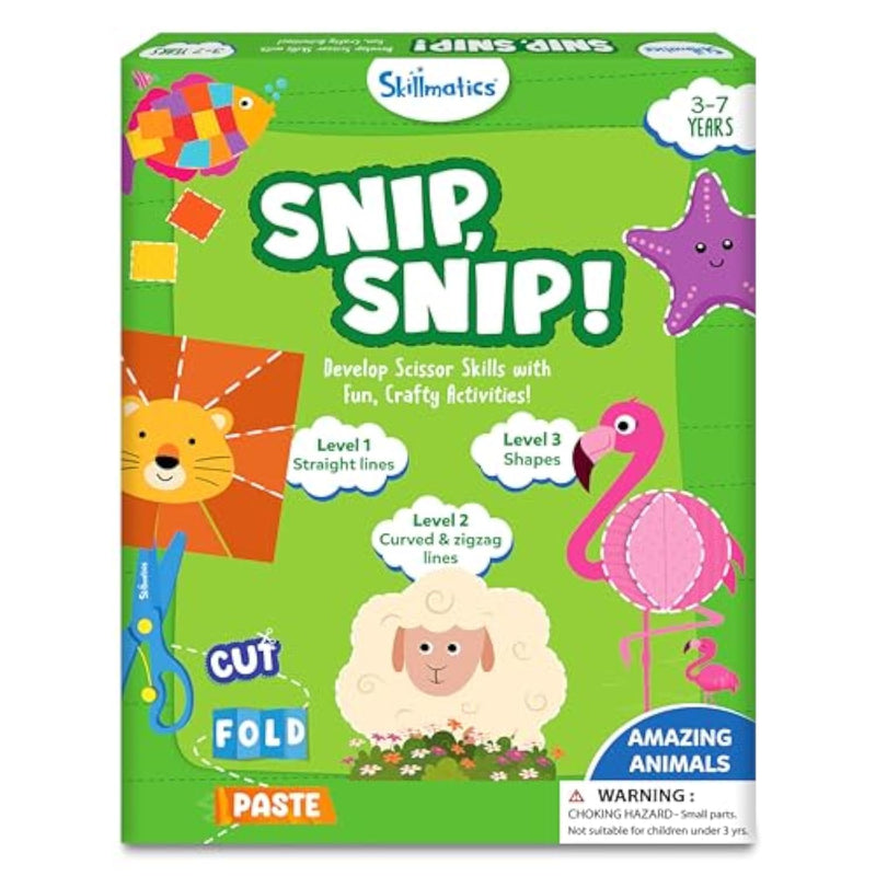Felt Animal Scissor Skills Toy for Kids, Develops Fine Motor Skills