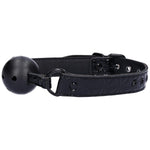 Leather Ball Gag With Breathing Holes – Adjustable Bdsm Mouth Gag For Beginners & Hardcore Play – Breathable Bondage Restraint – Kinky Fetish Adult Sex Toy For Couples & Roleplay