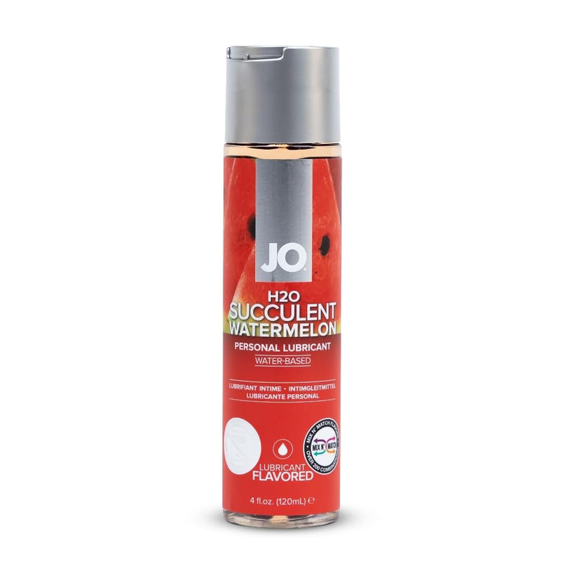 H?O Watermelon Flavored Lube – Edible Water Based Personal Lubricant, Sugar Free Succulent Watermelon – 4 Fl Oz