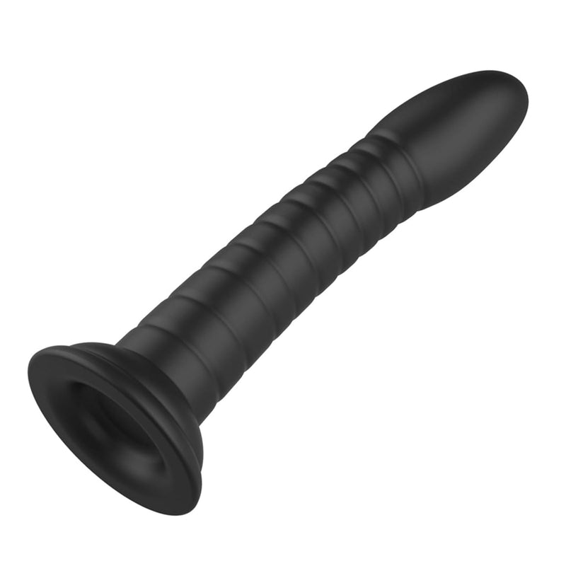 Silicone Anal Plug Dildo Butt Plug With Strong Suction Cup,Anus Dilator Masturbator Adult Sex Toy For Hands-Free Play Anal Plug Prostate Massage Lifelike Adult Sex Toy For Men Women(Black)