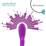 G-Spot Silicone Rabbit Vibrator Purple, Rechargeable Clitoris Stimulator, Water-Resistant And Multi Function, Adult Sex Toy, Dual Stimulation