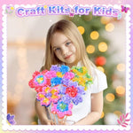 Poke Art Flower Bouquet Craft Kit for Kids Ages 3-12 with Flowers & Butterflies