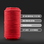 Blush Temptasia Red Bondage Rope - 32 Feet No-Slip Shibari Rope Of 100% Cotton Soft Bdsm Bonds - Easy To Clean Machine Washable -Thick Sturdy For Heavy Duty Binding - Kinky Adult Sex Toys For Couple