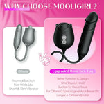Dildo Vibrator Women Sex Toys - App Control Rose Sucking Vibrater & Vibrating & Thrusting Dildos For Clit Nipple G Spot Anal Stimulation, 10 Modes Tongue Sucker Adult Toy For Couples Games