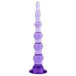 Butt Plug,Anal Beads Super Long Anal Plug Large Butt Plug Dildos With Suction Cup Anal Sex Toy,6 Bead Flexible Anal Plug Anus Dilator Vaginal Prostate Massage Stimulation For Men Women(Purple)