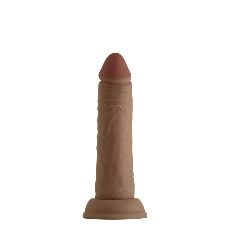 Model J Straight Realistic Dildo For Deep Penetration - Dual Density Liquid Silicone Sex Toy For Women & Men - Harness Friendly Strap On Dildo With Suction Cup - Adult Toys For Couples (6.5" Oak)