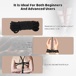 Bdsm Bondag Kit Sex Bondage Restraints Set Couples Sex Toys, Soft Cotton Rope Silky Blindfold Whip Adjustable Bondage Gear & Accessories Sm Sexy Slave Beginner Bed Games Play Toys 3Pcs Of Set