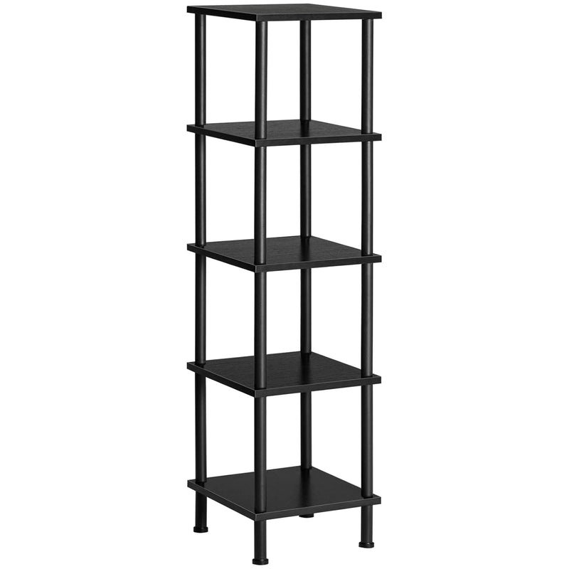 5-Tier Corner Shelf Stand, Corner Square Rack Display Shelf, Tall Storage Rack