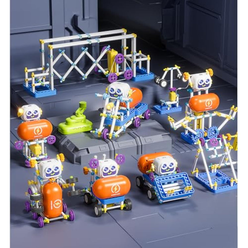 50-In-1 Robot Kit, 438 Pcs Diy Educational Science Kit, Multiple Model Stem Toys, Building Experiment Toys For Ages 6-13 Boys Girls, Ideal Gift For Christmas, Holidays (8025E)