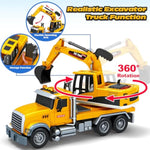 Toy Truck, Large Excavator Truck Toy For 3 4 5 6 Year Old Boys,Truck Toy With Sound And Light,Kids Toddlers Christmas Birthday Gifts For Boys & Girls