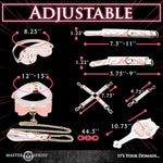Pink Kitty Bondage Set For Women, Men & Couples. Charming And Sturdy Full Bondage Kit With Tiger Kitty Design For Kinky Play And Kawaii Aesthetics. 11 Piece Set, Pink