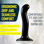 P&G Spot Dildo - Ergonomic Grip For G Spot & P Spot Stimulation - Sex Toy With Smooth & Soft Design - Silicone Dildo Ideal For Enhanced Pleasure & Comfortable Experience (Black - Large)