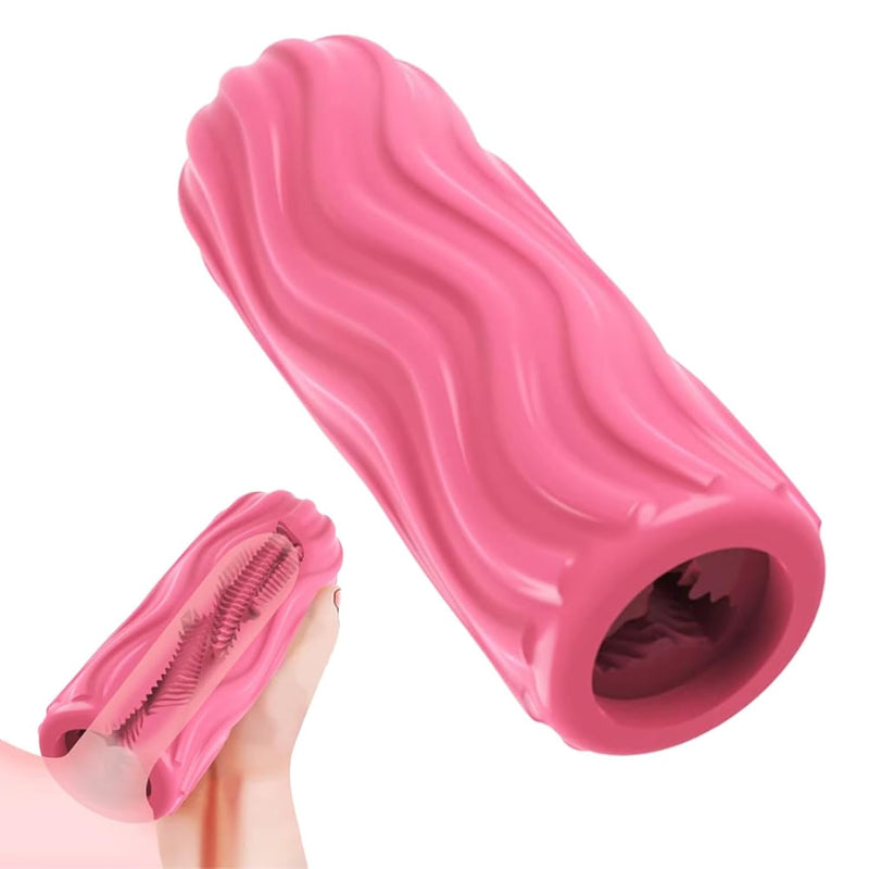 Super Tight Male Masturbator Cup Glans Desensitization Adult Sex Toy Pocket Pussy, 4.3Inch Male Handjob Penis Training Delay Ejaculation For Men 3D Realistic Texture Oral Sex Male Masturbators