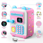 ?Upgraded? Piggy Bank, Face Id Password Unlocking Electronic Kids Bank Atm Security Unlocking Cash Coin Bank Toys Gifts For Kids, Coin Bank For 3 4 5 6 7 8 9 10 11 12 Year Old Girls Boys