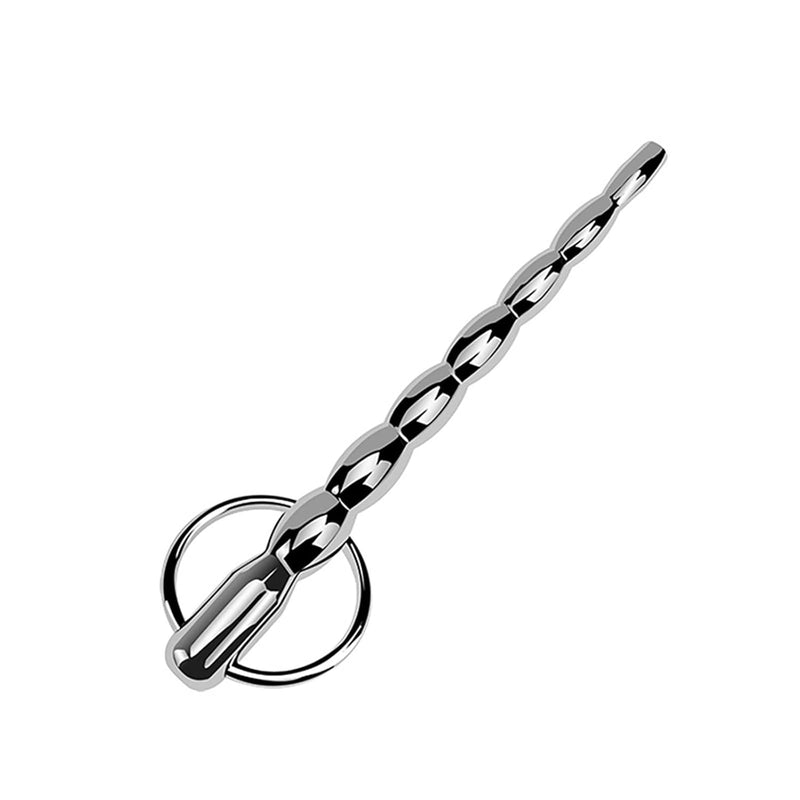 5.5 Inch Stainless Urethral Sounds Plug Bead Urinary Dilator With Penis Cock Rings For Men