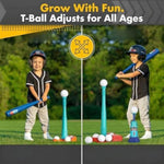 Kids T-Ball Set with Adjustable Tee & Pitching Machine, Ages 1-8