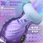 Anal Plug 360° Rotation Vibrating Butt Plug Anal Sex Toys, Adult Sex Toy With Light Up & 10 Vibrating Rotation, Remote Control Vibrator Monster Anal Toys Prostate Massager Sex Toy For Men Couples