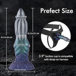 9.5" Fantasy Dildo For Beginner, Silicone Knot Dildo With Suction Cup, Soft Dildo For G-Spot, Anal Toys For Women Men Couples With Hand Free Toy