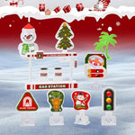 Christmas Race Tracks For Kids Toys, 262 Pcs Christmas Trains Road Race Tracks, Flexible Track Playset, 2Pcs Holiday Car For 3 4 5 6 Year Old Boys Girls Birthday Party Favor Gift
