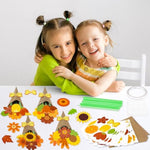 30PCS Fall Crafts for Kids Flower Bouquet Kit DIY Thanksgiving Gift School Classroom Activities