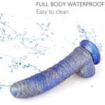 8.66 Inch Realistic Huge Silicone Dildo For Women? Big Dildo With Strong -Suction Cup?Adullt Toys For Women Pleasure Dildo ?Dildo For Men (8.66 Blue Gold)