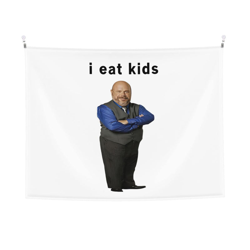 I Eat Kids Bertram Tapestry For Bedroom, College Dorm Or Living Room, Funny &