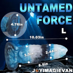 8.89In Fantasy Monster Dildo - Extra Thick Colorful Silicone Dragon Cock With Strong Suction Cup,Hands-Free Play,Prostate Massager Sex Toy(M)