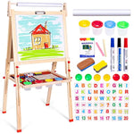 Double-Sized Blackboard Chalkboard Kids Easel with Paper Roll