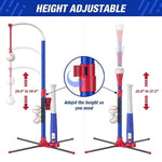 4 In 1 T Ball Sets For Kids 3-5 With Toss And Catch Ball Set, Hanging Tee Stand With Auto Pitching Machine/ 2 Bats, Indoor Outdoor Toys Birthday Baseball Gifts For Toddler Boys Girls, Blue