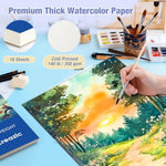9 x 12 Watercolor Paper Pad, 140 lb 300 GSM Cold Press for Mixed Media