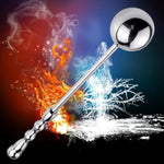 Stainless Steel Dildo Massage Wand,G-Spot Massage Dildo Stimulate Wand Fetish Plug Solid Metal Curved Dual Ended Masturbation Sex Toy Handheld Anal Probe Metal Anal Butt Plug For Men Women