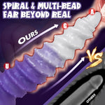 Huge Fantasy Tapered Dildo, 10 Inch Big Monster Silicone G Spot Anal Dildo, Thick Ribbed Purple Dildos with Powerful Suction Cup, Soft Textured Large Dragon Dildos Weird Alien Sex Toys for Men Women