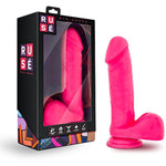 Ruse Big Poppa - 8 Realistic Dildo Premium Purio Platinum Cured Silicone - 1.5 Thick - Luxury Ultrasilk - Strap On Compatible Sturdy Suction Cup For Hands Free Play - Hot Pink