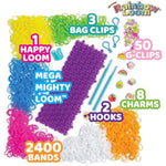 Rainbow Loom Mega Mighty Loom - 2400 Rubber Band Jewelry Craft Kit for Adults and Kids