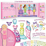 DIY Magnetic Dress-Up Princess Costume Kit with 30 Pieces