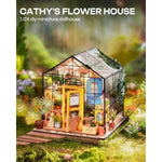 Greenhouse Miniature Dollhouse Kit for Adults, DIY Creative Gift