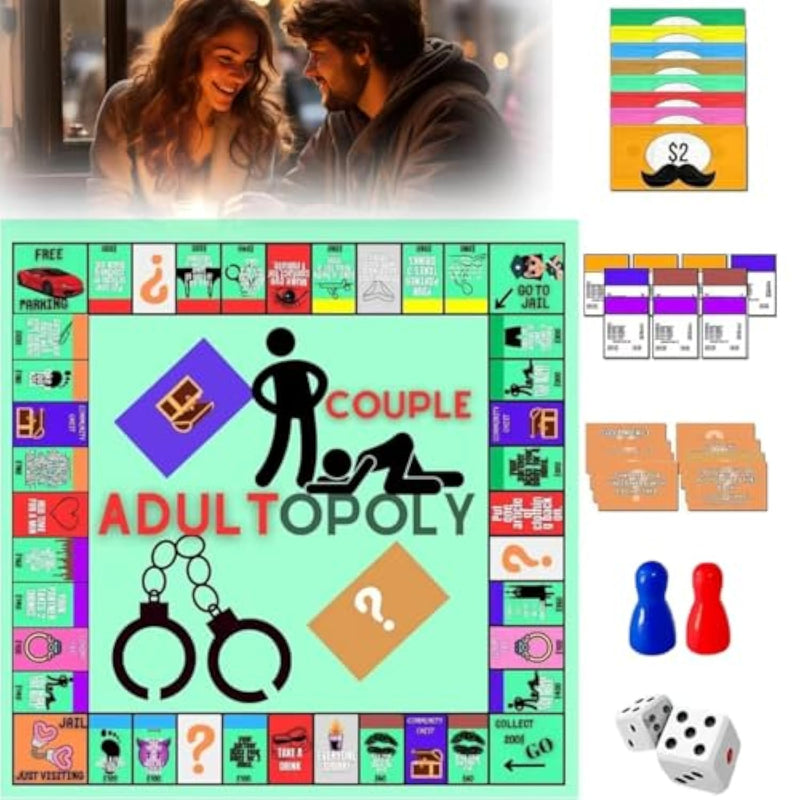 Adult Couple Game Card Board Game, Couple Adult Board Game,Couples Adult Board Games,Couples Game Cards Board Game Props,Date Night Ideas,Couples Date Night Games