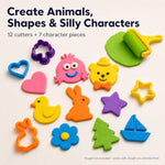 Dough Tools Set for Kids Ages 2-4, 25pc Play Accessories with Molds Cutters