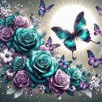 Butterfly Diamond Painting Kit, 5D Diamond Art Home Decor Gift, 13.8x13.8in