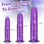 9.84-Inch Suction Base Realistic Penis Dildo, G Spot Anal Flexible Cock Adult Sex Toys For Beginner, Perfect Throat Trainer - Xl