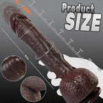 Fast Thrusting Black Dildo Vibrator With 3 Thrusting Speeds & 9 Vibrations, Realistic Silicone Dildos For G-Spot Anal Stimulation, Heated Dildo With Strong Suction Cup Adult Sex Toys For Women And Men